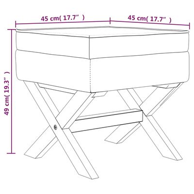 vidaXL hoiupink, sinine, 45 x 45 x 49 cm, samet