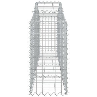 vidaXL kaarekujulised gabioonkorvid 9 tk, 200x30x60/80 cm, raud