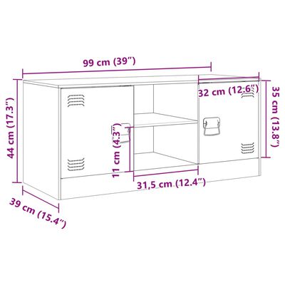 vidaXL telerikapp, oliivroheline, 99x39x44 cm, teras