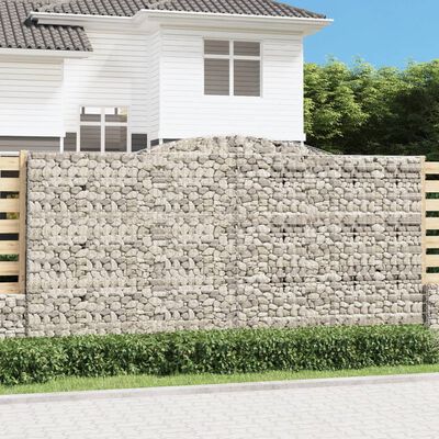 vidaXL kaarekujulised gabioonkorvid 6 tk, 400x30x200/220 cm, raud