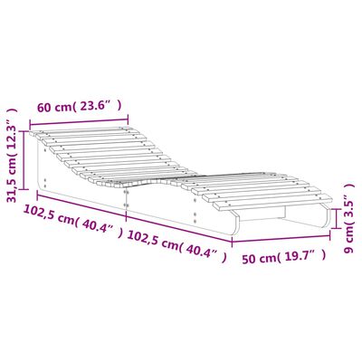 vidaXL lamamistoolid 2 tk 205x60x31,5 cm männipuit