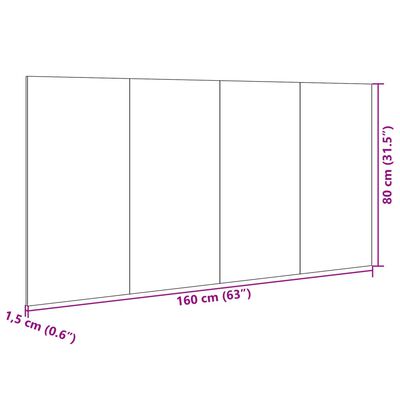 vidaXL kappidega voodipeats, valge, 160 cm, tehispuit