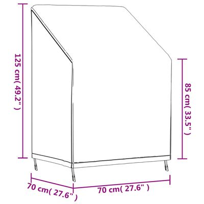 vidaXL aiatooli katted 2 tk, 70x70x85/125 cm, 420D Oxford kangas