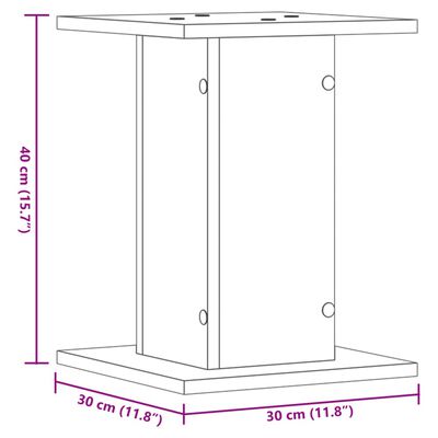 vidaXL taimealused 2 tk, hall Sonoma, 30x30x40 cm, tehispuit