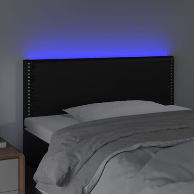 vidaXL LED-voodipeats, must, 100x5x78/88 cm, kunstnahk