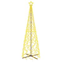 vidaXL koonusekujuline jõulupuu, soe valge, 500 LEDi, 100 x 300 cm