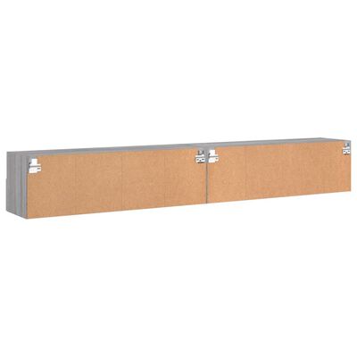 vidaXL teleri seinakapid 2 tk, hall Sonoma, 100x30x30 cm, tehispuit