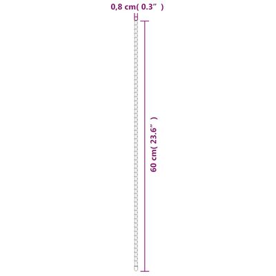 vidaXL taimetugi, 30 tk, roheline, 60 cm, teras