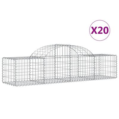 vidaXL kaarekujulised gabioonkorvid 20 tk, 200x50x40/60 cm, raud