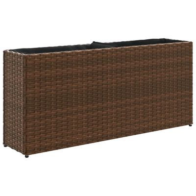 vidaXL taimekastid 2 potiga, 2 tk, pruun, 90 x 20 x 40 cm, polürotang