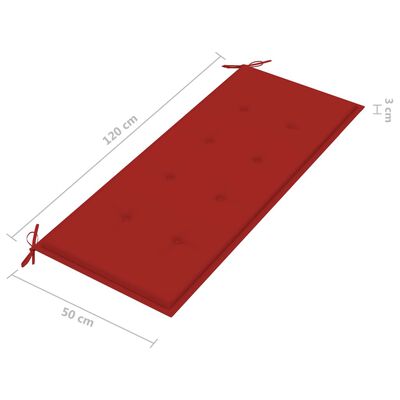 vidaXL 2-kohaline aiapink istmepadjaga, 120 cm, hall, eukalüptipuit