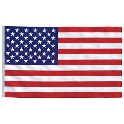 vidaXL Ameerika Ühendriikide lipp ja lipumast, 5,55 m, alumiinium