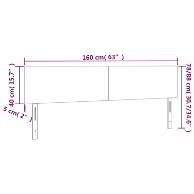 vidaXL voodipeatsid 2 tk, valge 80x5x78/88 cm kunstnahk