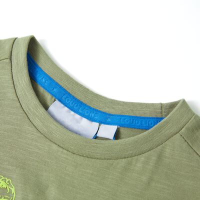 Laste T-särk, lühikeste varrukatega, hele khaki, 116