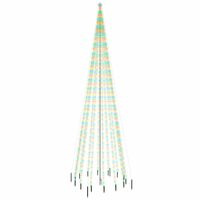 vidaXL jõulupuu vaiaga, värvilised 1134 LEDi, 800 cm