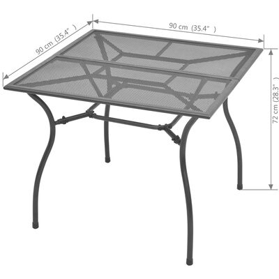 vidaXL 3-osaline aiamööbli komplekt, teras, antratsiithall