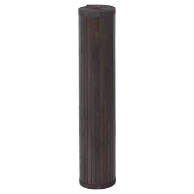vidaXL vaip, kandiline, tumepruun, 100 x 100 cm, bambus