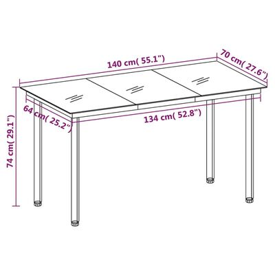 vidaXL 5-osaline aiamööbli komplekt, helehall