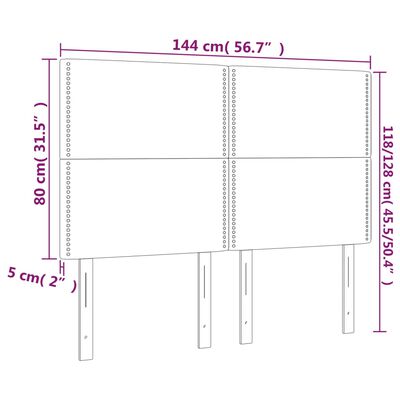 vidaXL voodipeatsid 4 tk, pruunikashall, 72x5x78/88 cm, kangas