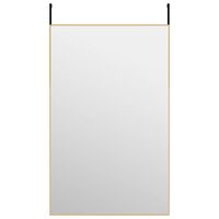 vidaXL uksepeegel, kuldne, 50 x 80 cm, klaas ja alumiinium