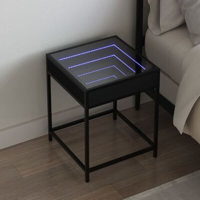 vidaXL öökapp LED-tuledega, must, 40 x 40 x 51 cm