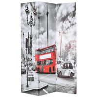 vidaXL kokkupandav sirm 120 x 170 cm, Londoni buss, must ja valge