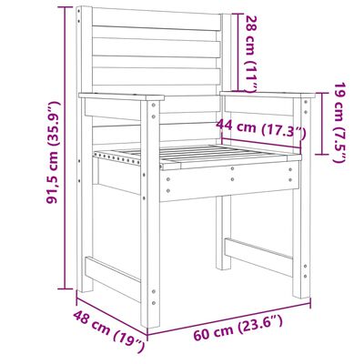 vidaXL aiatoolid 2 tk, must, 60x48x91 cm, männipuit