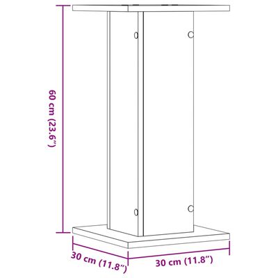 vidaXL taimealused 2 tk, Sonoma tamm, 30 x 30 x 60 cm, tehispuit