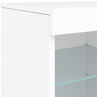 vidaXL puhvetkapp LED-tulega, valge, 164 x 37 x 67 cm