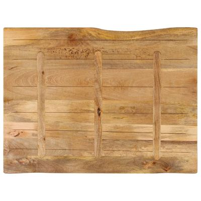 vidaXL lauaplaat, 90 x 80 x 2,5 cm, naturaalsete servadega, mangopuit