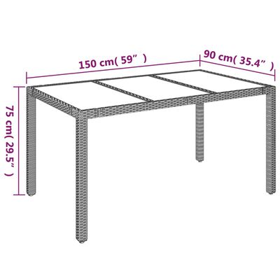 vidaXL 5-osaline aiamööbli komplekt patjadega, must, polürotang