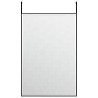 vidaXL uksepeegel, must, 40 x 60 cm, klaas ja alumiinium