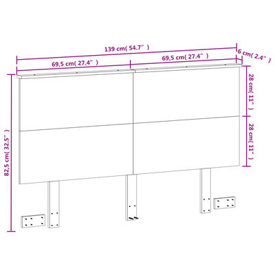 vidaXL voodipeats, vahapruun, 135 cm, männipuit