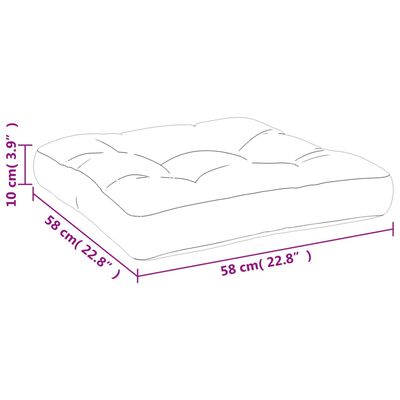 vidaXL euroaluse istmepadi, antratsiithall, 58 x 58 x 10 cm, kangas