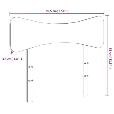 vidaXL voodipeats, vahapruun, 90 cm, männipuit