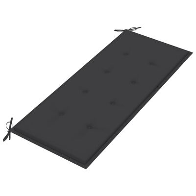 vidaXL 2-kohaline aiapink istmepadjaga, 120 cm, hall, eukalüptipuit