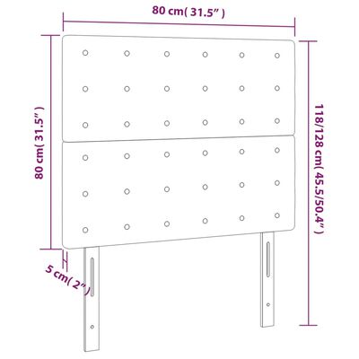 vidaXL voodipeatsid 2 tk, helehall, 80x5x78/88 cm, samet