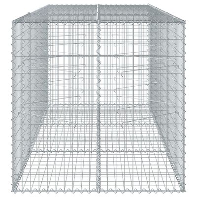 vidaXL kaanega gabioonkorv, 300 x 100 x 100 cm, tsingitud raud