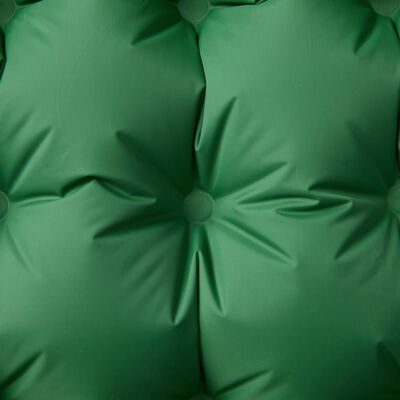 vidaXL isetäituv 1 inimesele matkamadrats koos patjadega, roheline