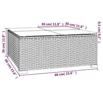 vidaXL 3-osaline aiamööblikomplekt patjadega, polürotang, pruun