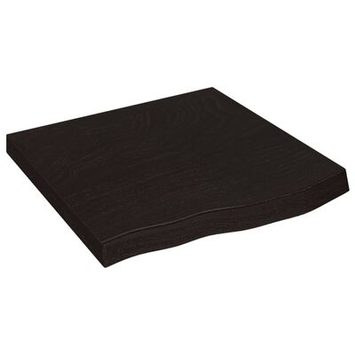 vidaXL lauaplaat, tumepruun, 60x60x(2-6) cm, töödeldud tammepuit