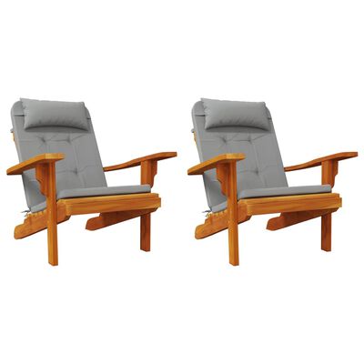 vidaXL Adirondack toolipadjad 2 tk, hall, oxford kangas