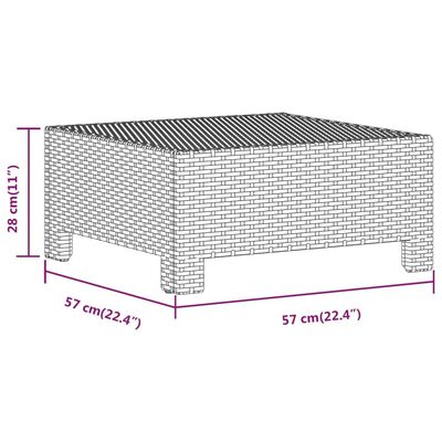 vidaXL 9-osaline aiamööbli komplekt patjadega, hall, polürotang