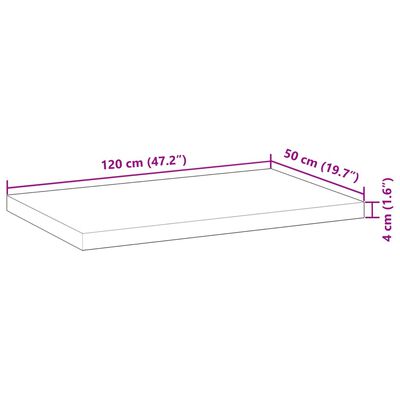 vidaXL vannitoa töötasapind, 120x50x4 cm õliviimistlusega akaatsiapuit