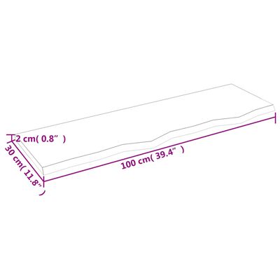 vidaXL vannitoa tasapind, tumepruun, 100x30x2 cm, töödeldud täispuit