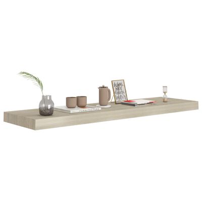 vidaXL seinariiulid, 2 tk, tammevärvi, 90 x 23,5 x 3,8 cm MDF