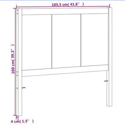 vidaXL voodipeats, vahapruun, 100 cm, männipuit