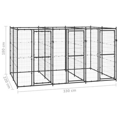 vidaXL koeraaedik, teras, 7,26 m²