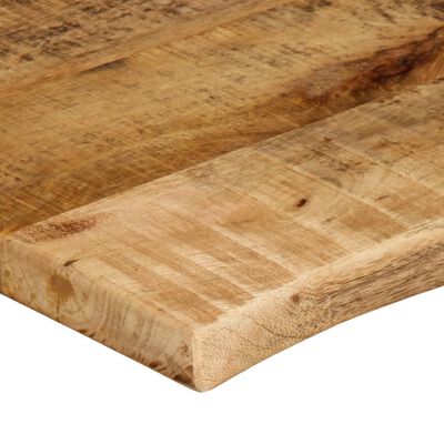 vidaXL lauaplaat, 100 x 60 x 2,5 cm, naturaalsete servadega, mangopuit