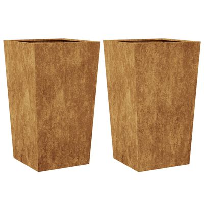 vidaXL aia taimekastid 2 tk, 45x45x75 cm, Corten teras